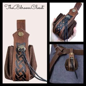 NEW! Unisex Renaissance Medieval Cosplay Steampunk Belt Coin Trinket Purse